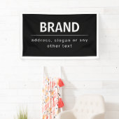 Vet Modern Merk of Bedrijfsnaam | Zwart-wit Spandoek (Insitu)