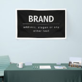 Vet Modern Merk of Bedrijfsnaam | Zwart-wit Spandoek (Beurs)