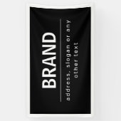 Vet Modern Merk of Bedrijfsnaam | Zwart-wit Spandoek (Verticaal)