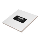 Vet Modern Merk of Bedrijfsnaam | Zwart-wit Tegeltje (Zijkant)