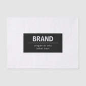 Vet Modern Merk of Bedrijfsnaam | Zwart-wit Tissuepapier (Voorkant)