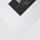 Vet Modern Merk of Bedrijfsnaam | Zwart-wit Tissuepapier (Detail)