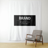 Vet Modern Merk of Bedrijfsnaam | Zwart-wit Wandkleed (In situ)