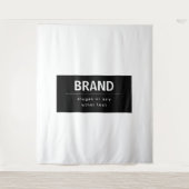 Vet Modern Merk of Bedrijfsnaam | Zwart-wit Wandkleed (Voorkant)