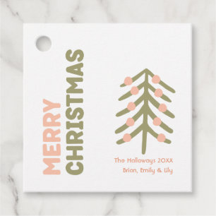 Vet Modern Merry Christmas Family Gift Labels