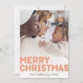 Vet Modern Merry Christmas Volledige verticale fot Feestdagenkaart (Voorkant)