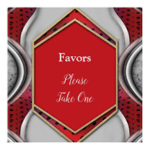 Vet Modern Metallic 3D Rood Grijs Textuur Kijk