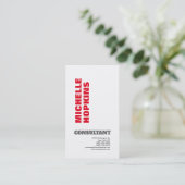 Vet Modern Minimalistisch Elegant Professioneel Du Visitekaartje (Staand voorkant)