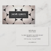 Vet Modern Mode en Beauty Circle Pattern Visitekaartje (Voorkant / Achterkant)