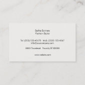 Vet Modern Mode en Beauty Circle Pattern Visitekaartje (Achterkant)