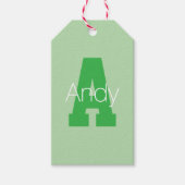 Vet Modern monogram | Bleek & Kelly Green Cadeaulabel (Voorkant)