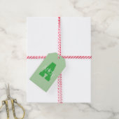 Vet Modern monogram | Bleek & Kelly Green Cadeaulabel (Met Touw)