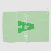 Vet Modern monogram | Bleek & Kelly Green Golfhanddoek (Horizontaal)
