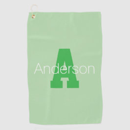 Vet Modern monogram | Bleek & Kelly Green Golfhanddoek