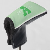 Vet Modern monogram | Bleek & Kelly Green Golfheadcover (3/4 voorkant)