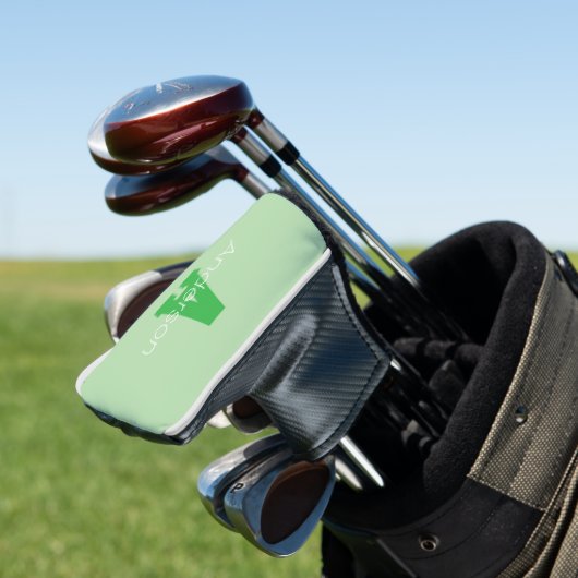 Vet Modern monogram | Bleek & Kelly Green Golfheadcover (Insitu)