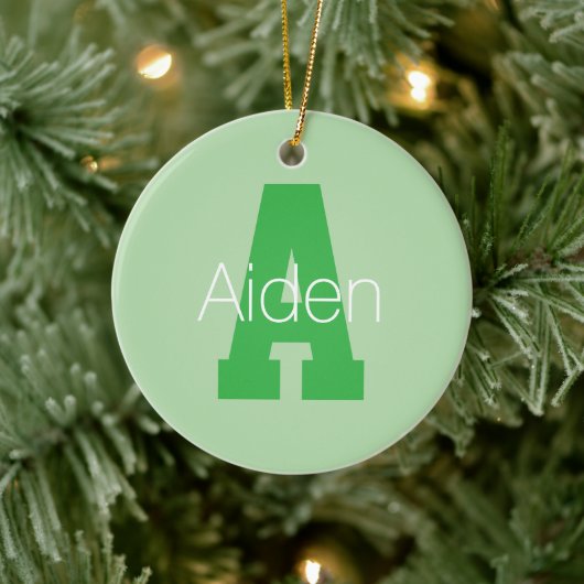 Vet Modern monogram | Bleek & Kelly Green Keramisch Ornament (Boom)