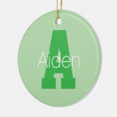 Vet Modern monogram | Bleek & Kelly Green Keramisch Ornament (Links)