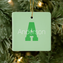 Vet Modern monogram | Bleek & Kelly Green Keramisch Ornament