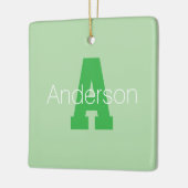 Vet Modern monogram | Bleek & Kelly Green Keramisch Ornament (Links)