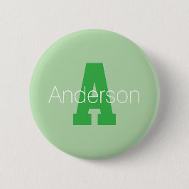 Vet Modern monogram | Bleek & Kelly Green Ronde Button 5,7 Cm