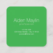 Vet Modern monogram | Bleek & Kelly Green Vierkante Visitekaartje (Achterkant)