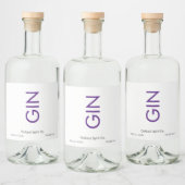 Vet Modern Monogram Gin Liquor Flesetiket Likeurfles Etiket (Flessen)
