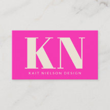 Vet modern Monogram Professional Hot Pink