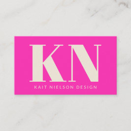 Vet modern Monogram Professional Hot Pink Visitekaartje