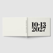 Vet Modern Off White Wedding Guest Book Gastenboek (Volledig)