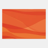 Vet Modern Oranje Abstracte Vormen Kunst Esthetisc Inpakpapier Vel (Voorkant 3)
