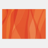 Vet Modern Oranje Abstracte Vormen Kunst Esthetisc Inpakpapier Vel (Voorkant)