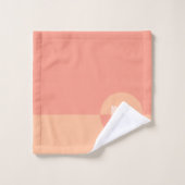 Vet Modern Perzik Roze Geometrisch Modern Monogram Bad Handdoek (Wasdoekje)