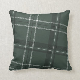 Vet modern plaid hunter groen Sierkussen