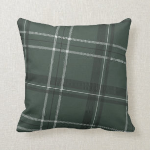 Vet modern plaid hunter groen Sierkussen