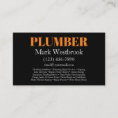 Vet Modern Plumber Services Visitekaartje (Voorkant)