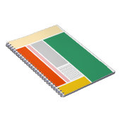Vet Modern Retro Color Block Design Notitieboek (Rechterzijde)