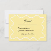 Vet modern Retro Funky Bright Wedding RSVP Kaartje (Achterkant)