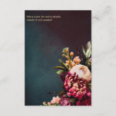 Vet Modern Rood Bloemen Informatiekaartje (Achterkant)