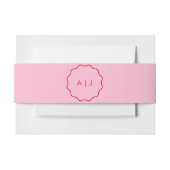 Vet Modern Rood En Roze Huwelijksuitnodiging Uitnodigingen Wikkel (Voorkant Voorbeeld)