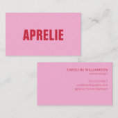 Vet, modern rood roze, creatief professioneel visitekaartje (Voorkant / Achterkant)