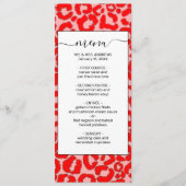 Vet modern rood roze luipaard menu (Voorkant)