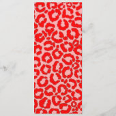 Vet modern rood roze luipaard menu (Achterkant)