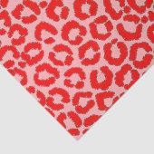 Vet modern rood roze luipaard tissuepapier (Detail)
