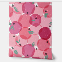 Vet Modern Roze Berry Fruit Polka Dot Patroon