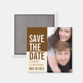 Vet Modern Save the Date Photo Magnet (Voorkant / Achterkant)