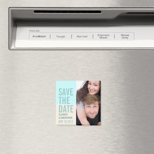 Vet Modern Save the Date Photo Magnet (Insitu (Vaatwasser))