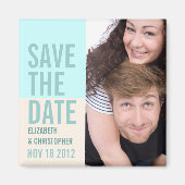 Vet Modern Save the Date Photo Magnet (Voorkant)