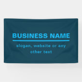 Vet modern sjabloon voor bedrijfsnaam | Blauw Spandoek (Horizontaal)