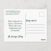 Vet Modern Vrolijk Kerstfeest Briefkaart (Achterkant)